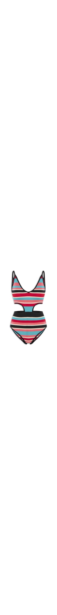Body Tricot Multicolor - Preto