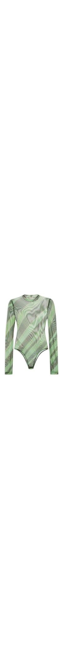 Body Tule Estampa Floresta - Verde