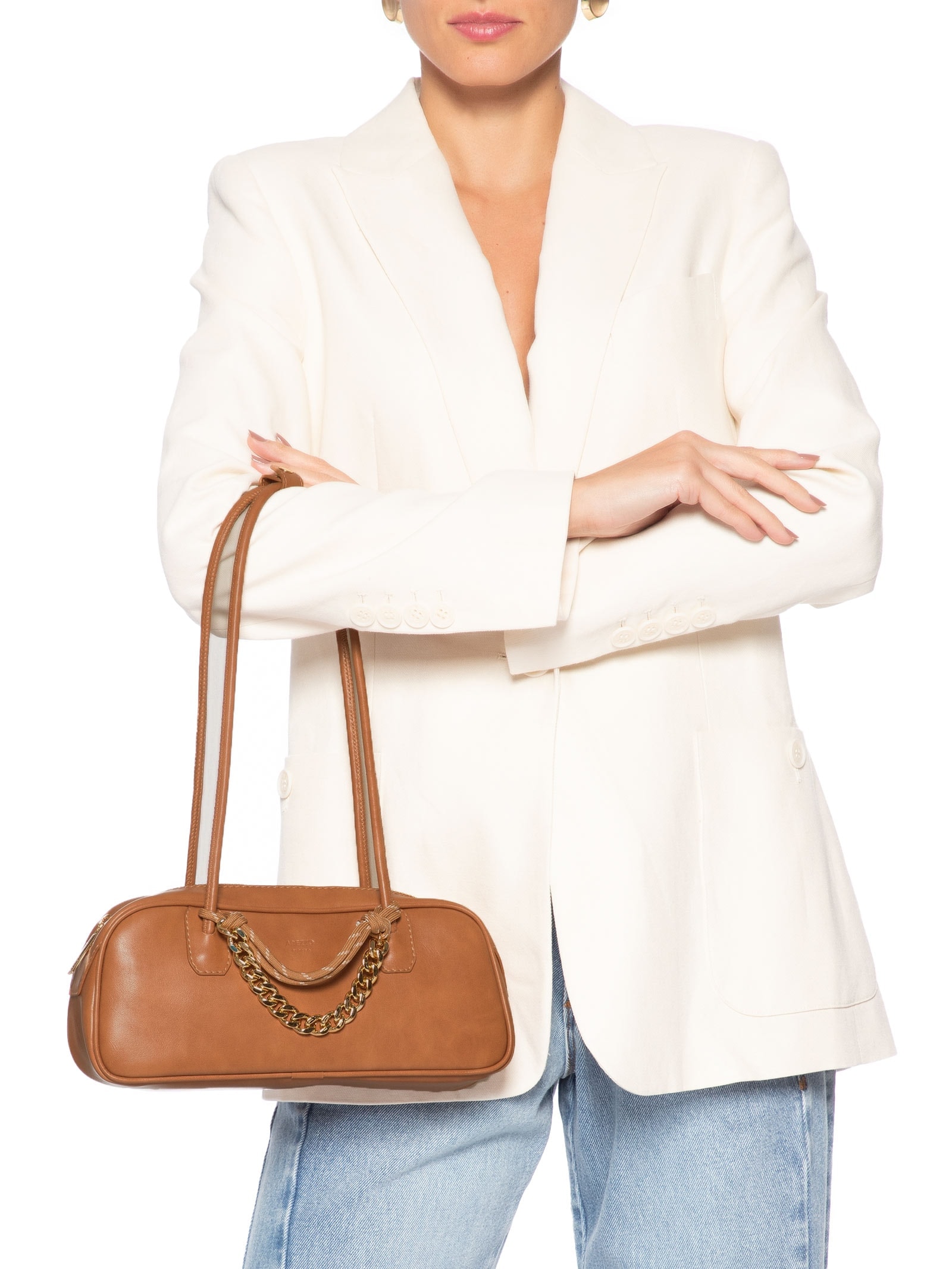 Bolsa Bowling Feminina Marrom Arezzo