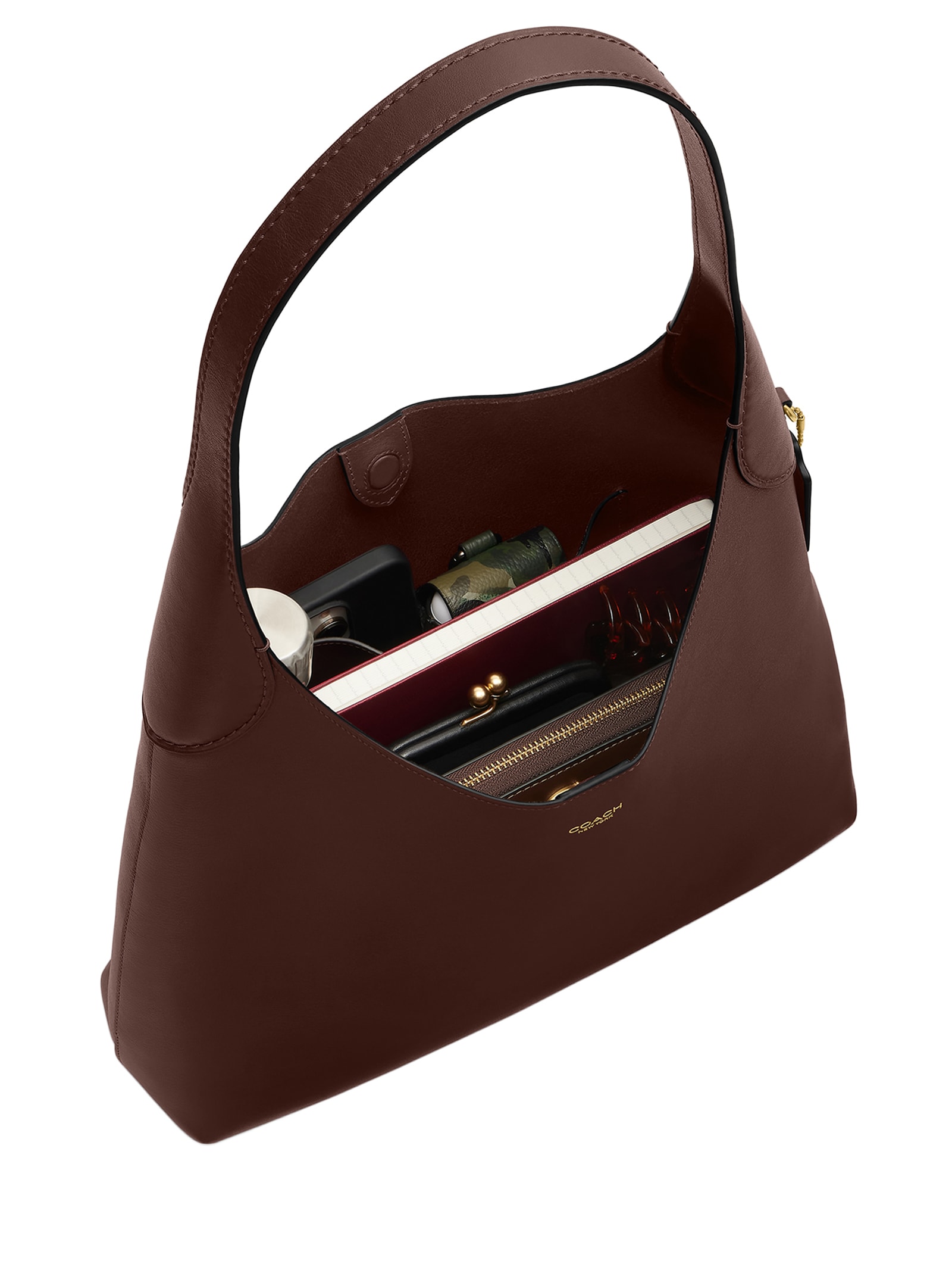 Bolsa Brooklyn Shoulder 34 Feminina Marrom Coach