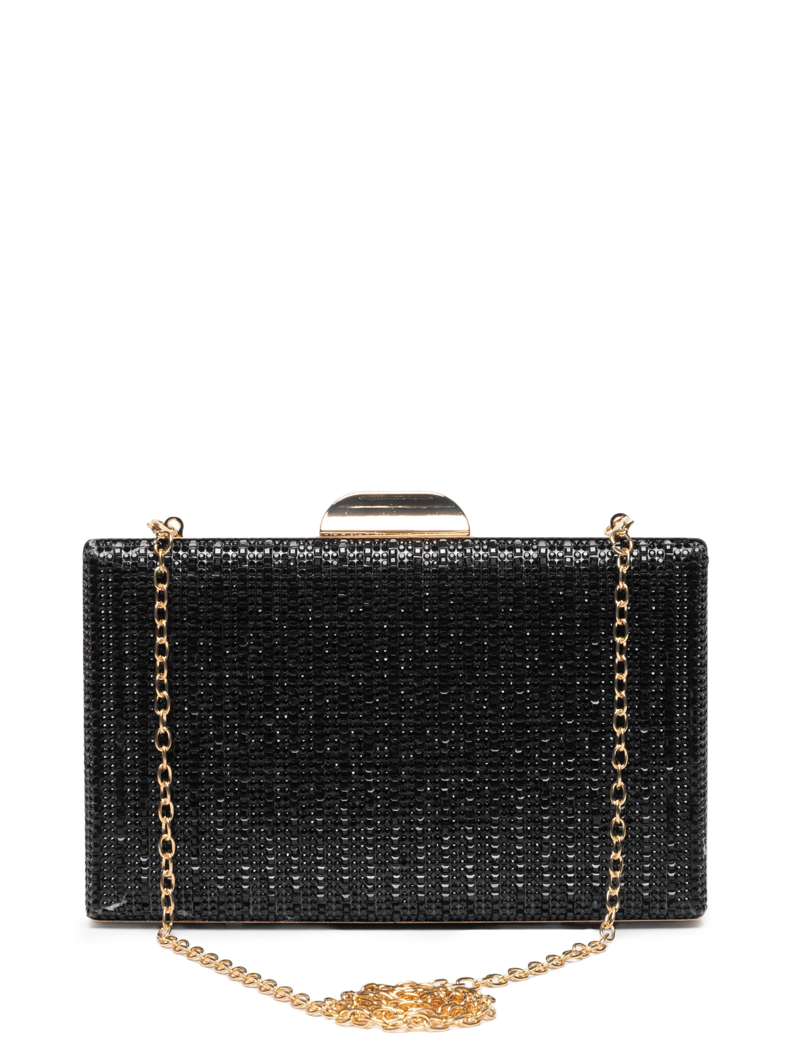 Bolsa Clutch Feminina Com Strass Preto Market 33