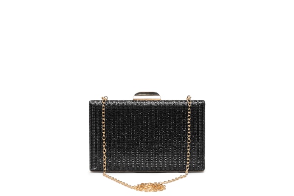 Bolsa Clutch Feminina Com Strass - Preto