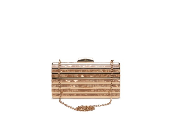 Bolsa Clutch Feminina Perolada - Dourada