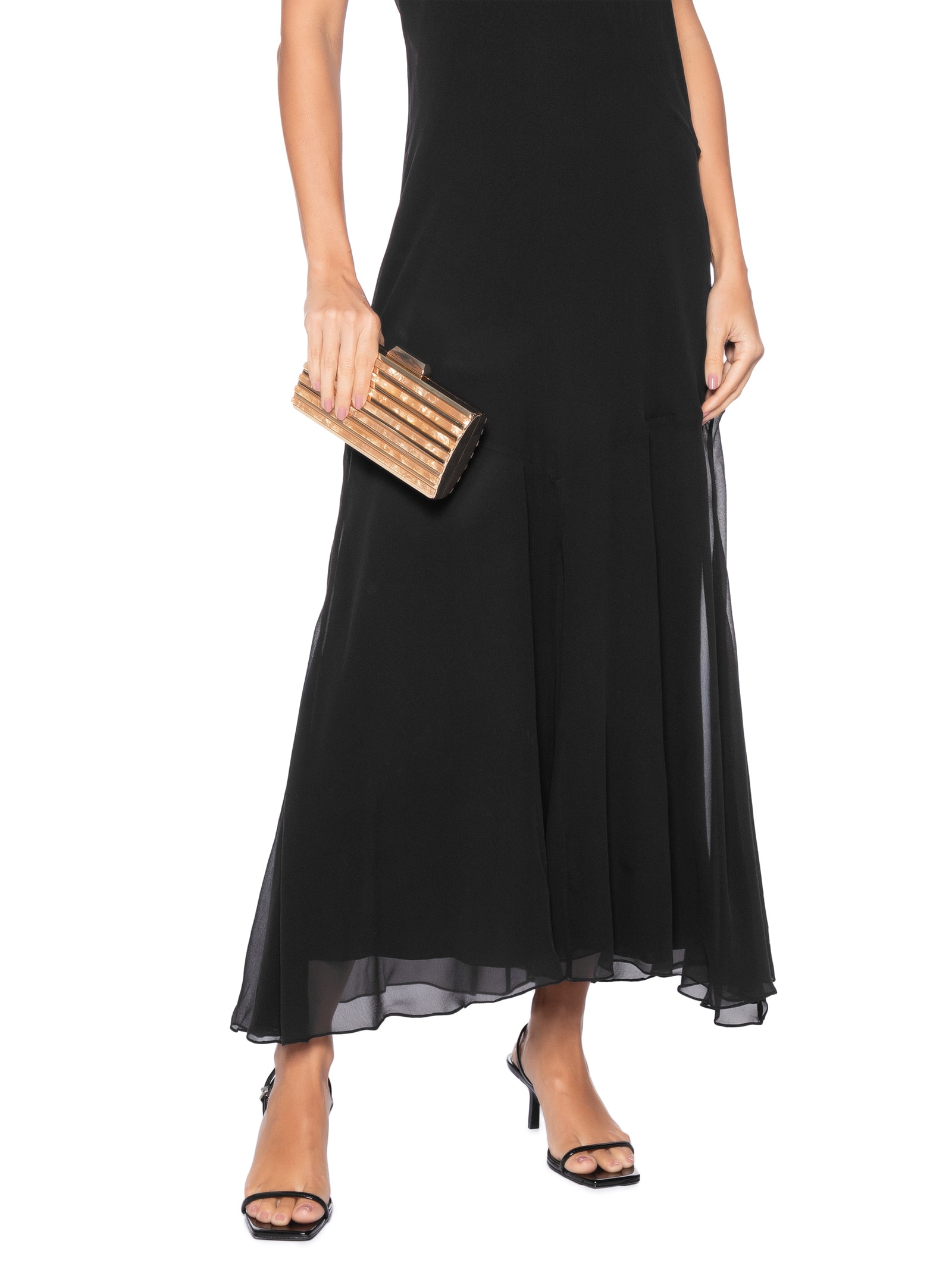 Bolsa Clutch Feminina Perolada Dourada Market 33