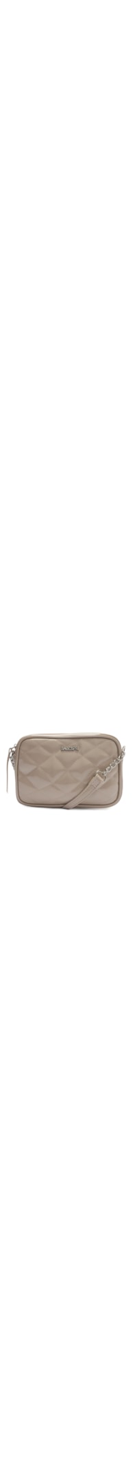 Bolsa Crossbody Pequena Matelassê Verniz- Bege