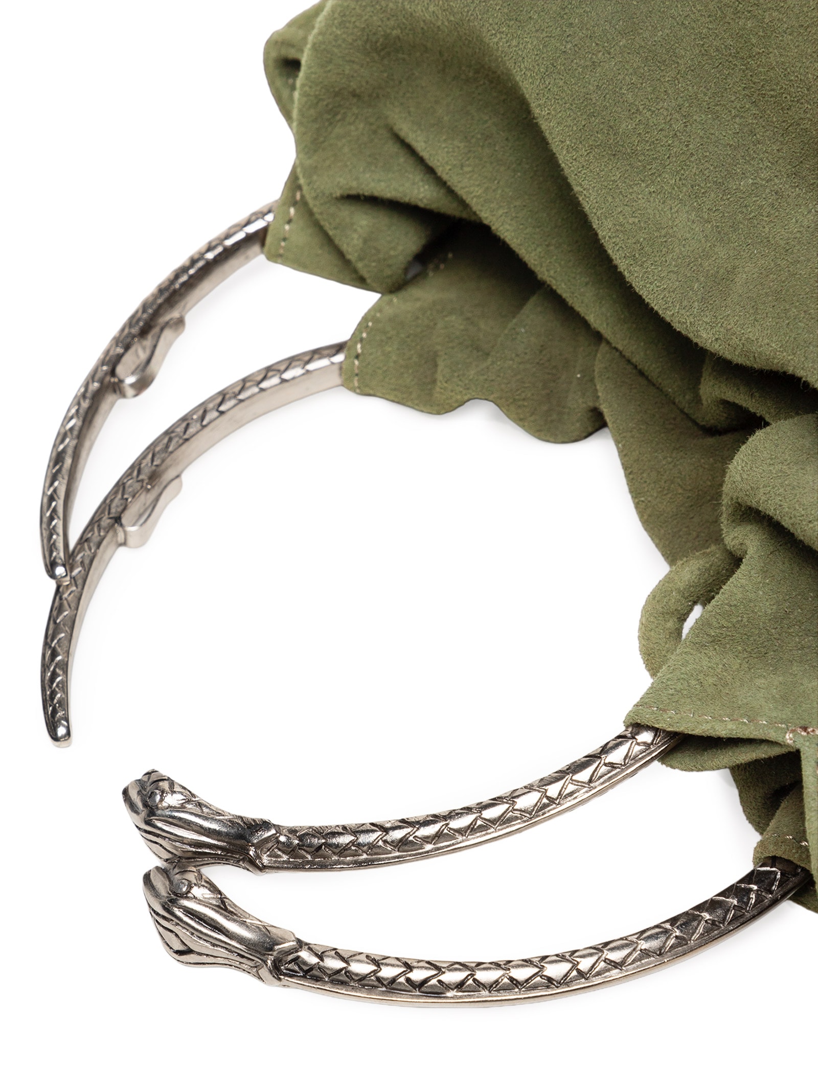 Bolsa De Chamois Mini Metal Snake Verde Animale