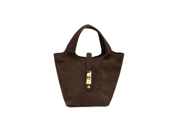 Bolsa De Mão Feminina Camurça - Marrom