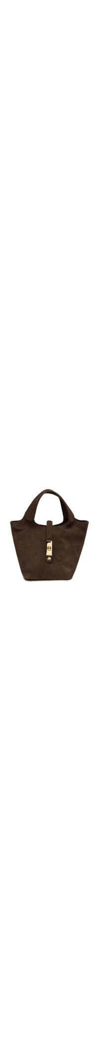 Bolsa De Mão Feminina Camurça - Marrom