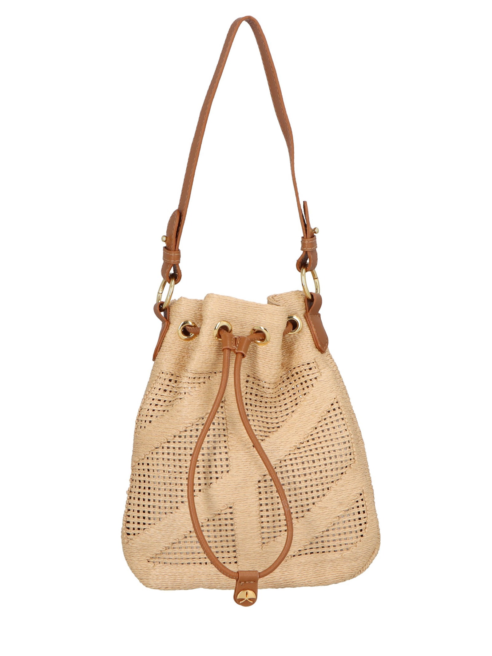 Bolsa De Ombro Feminina Cabedal Bege Luiza Barcelos
