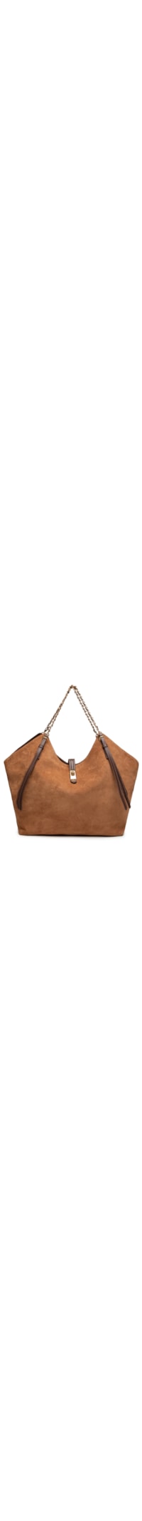 Bolsa De Ombro Feminina Camurça Viena - Marrom