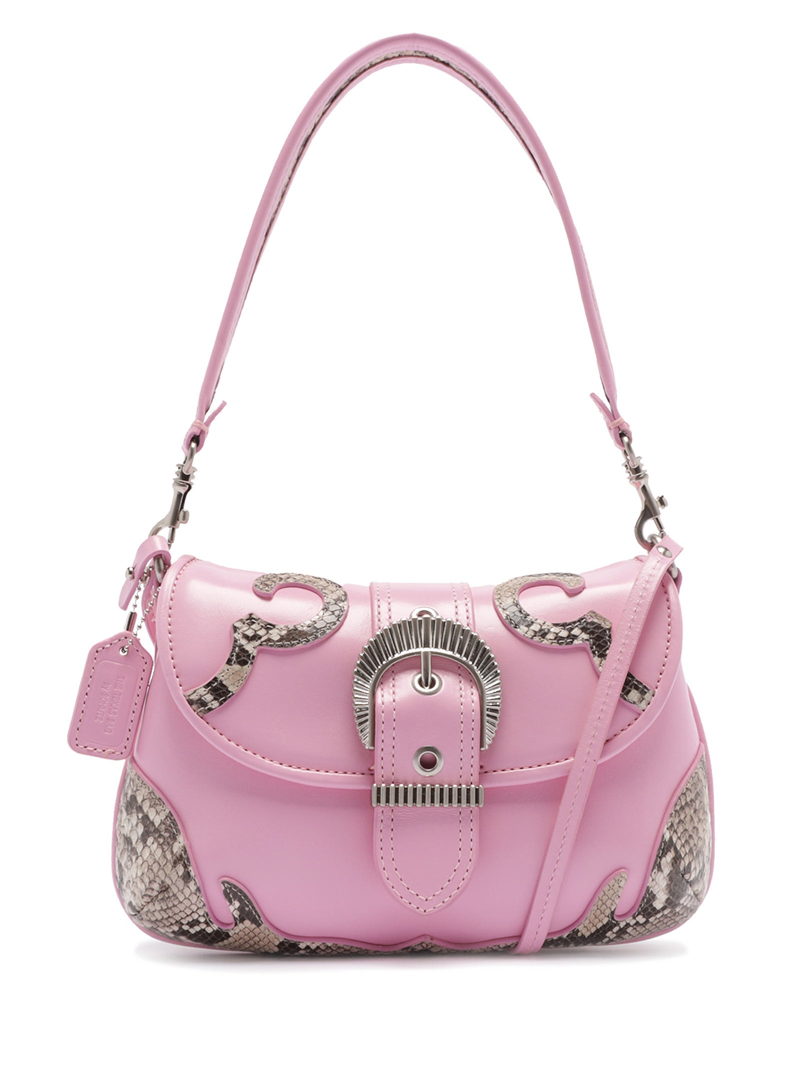 Bolsa Feininina Shoulder Texas Couro - Schutz - Rosa
