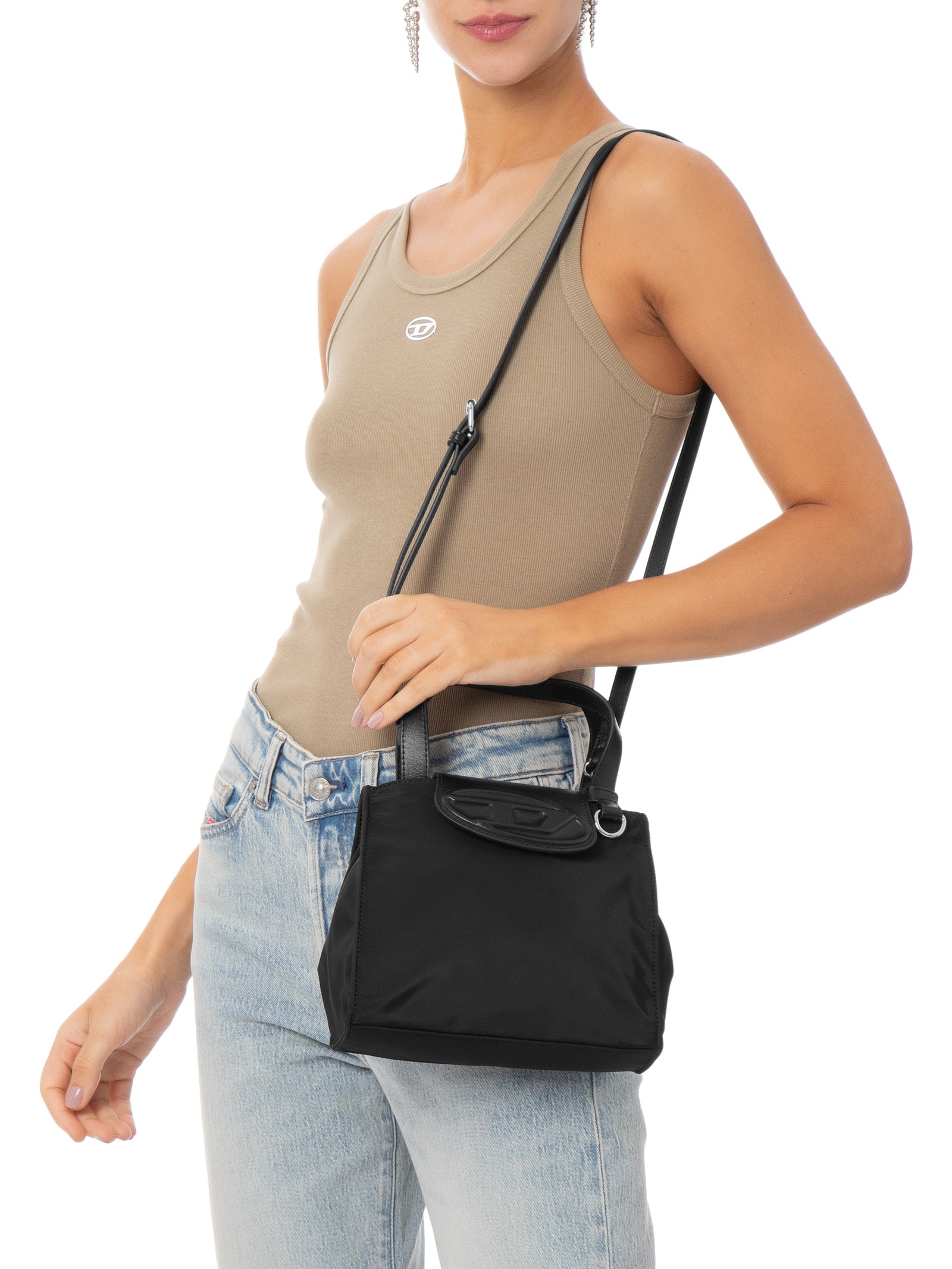 Bolsa Feminina 1DR Tote E/W XS Shopping Preto Diesel