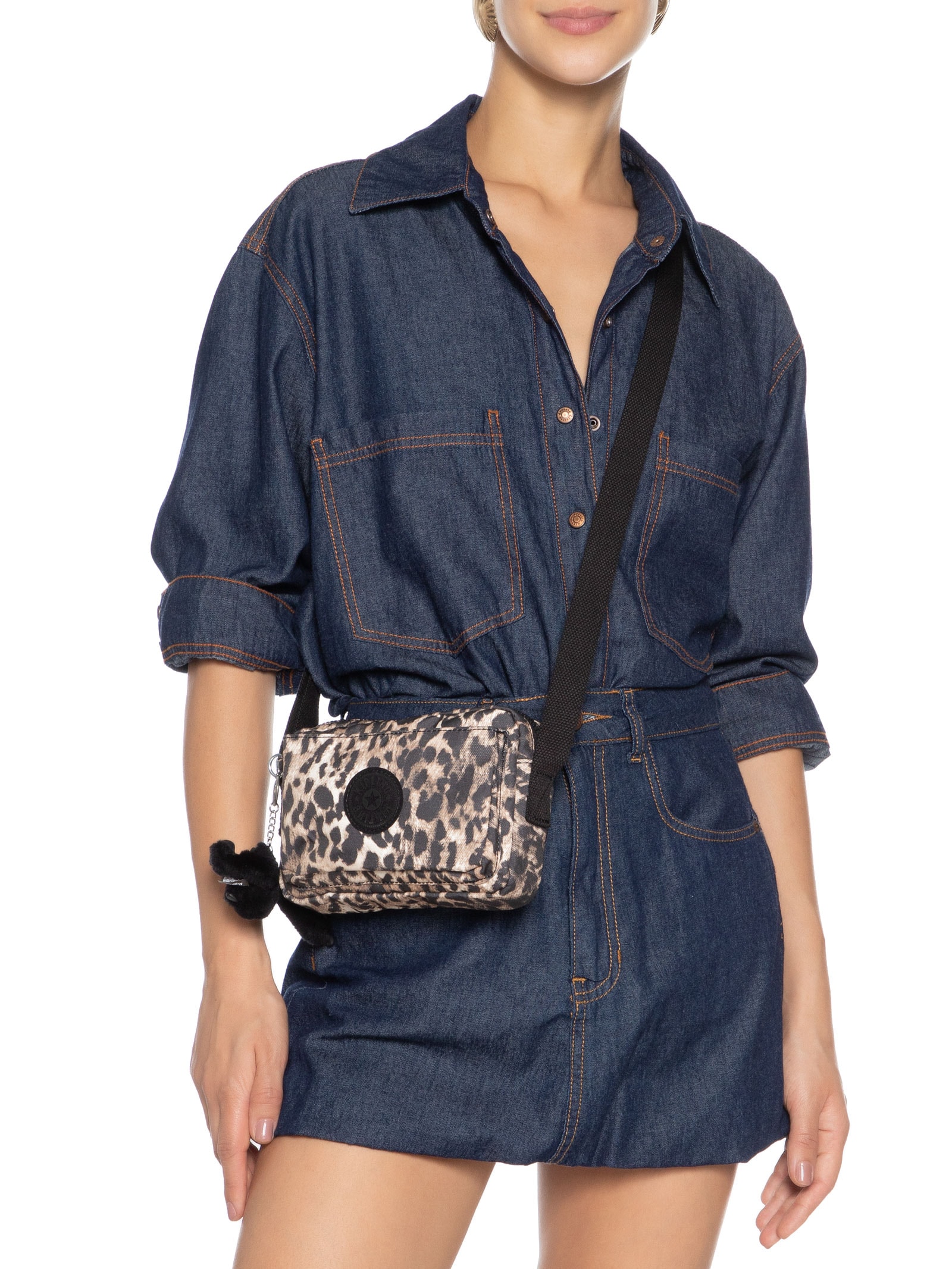 Bolsa Feminina Abanu Animal Print Kipling