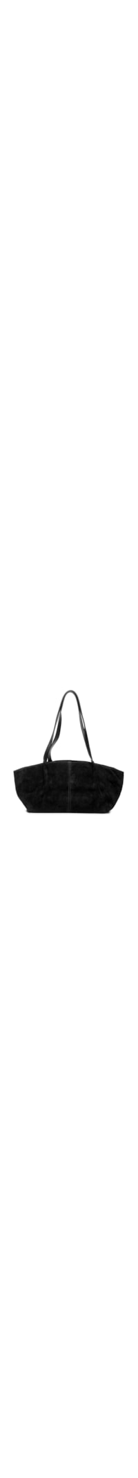 Bolsa Feminina Alongada Em Camurça - Preto