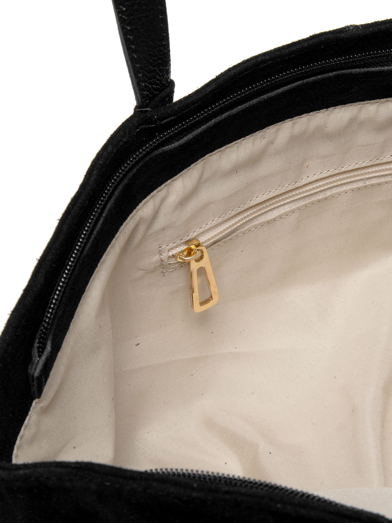 Bolsa Feminina Alongada Em Camurça Preto Basiq