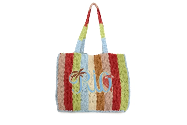 Bolsa Feminina Artesanal Rio Tipográfico Listra M - Azul