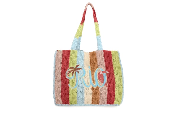 Bolsa Feminina Artesanal Rio Tipográfico Listra M - Azul