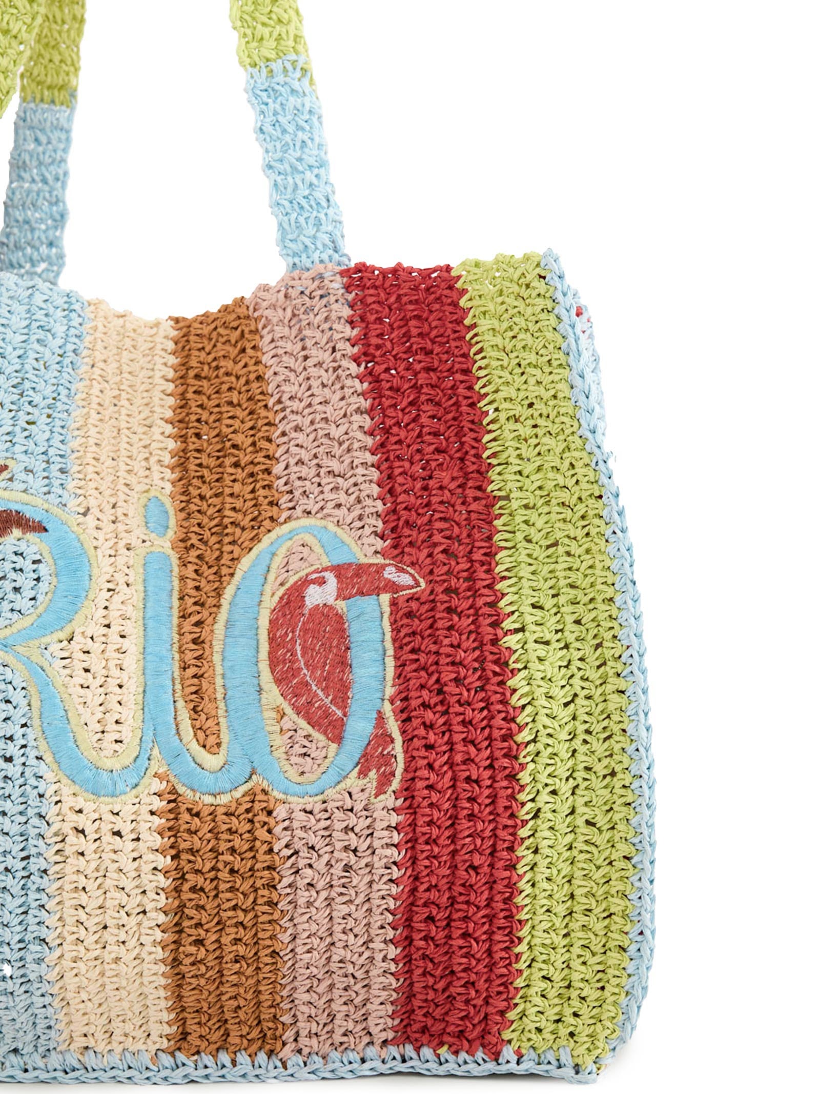 Bolsa Feminina Artesanal Rio Tipográfico Listra M Azul Farm Etc
