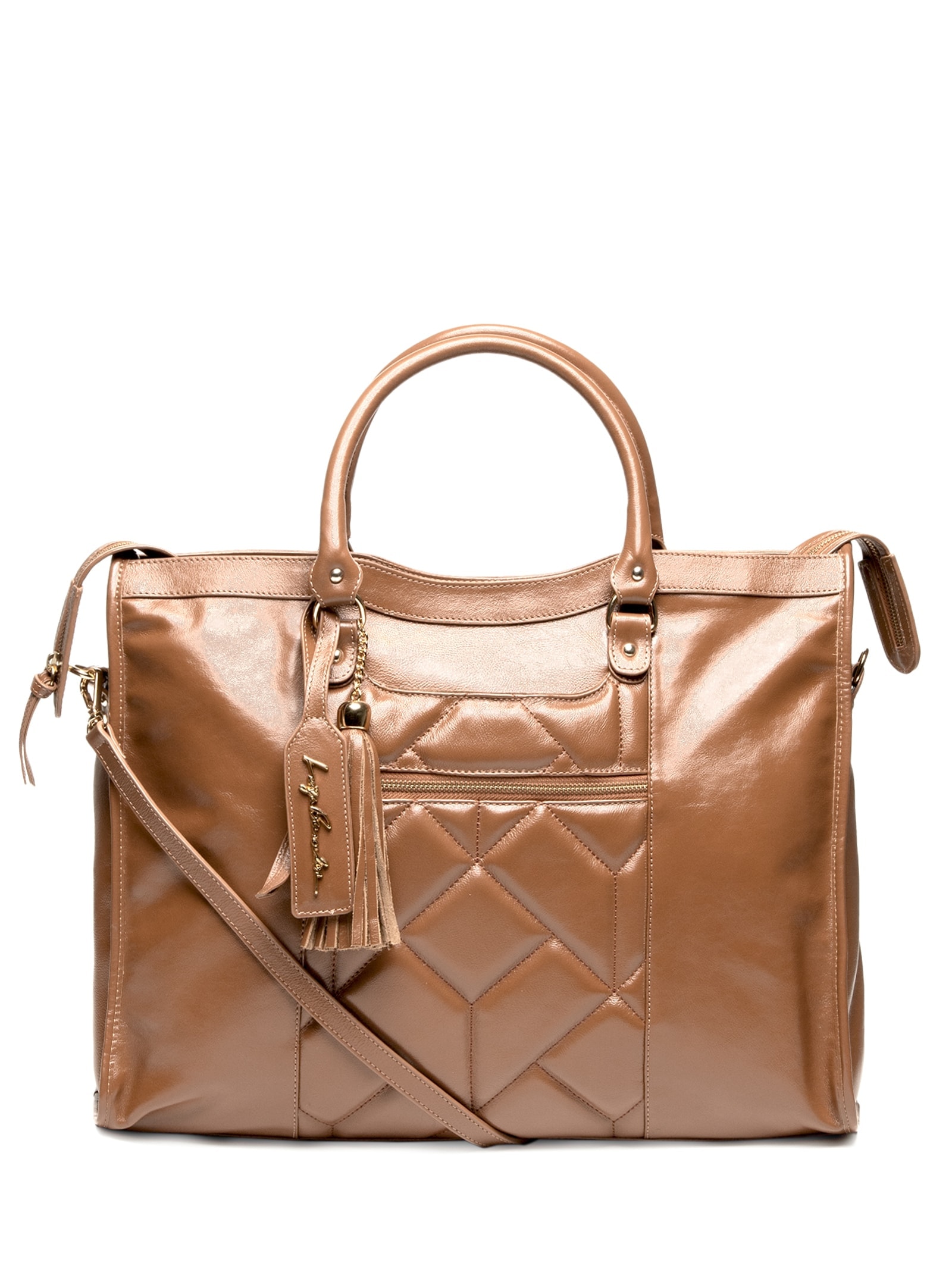 Bolsa Feminina Atenas Caramelo Marrom Luiza Barcelos