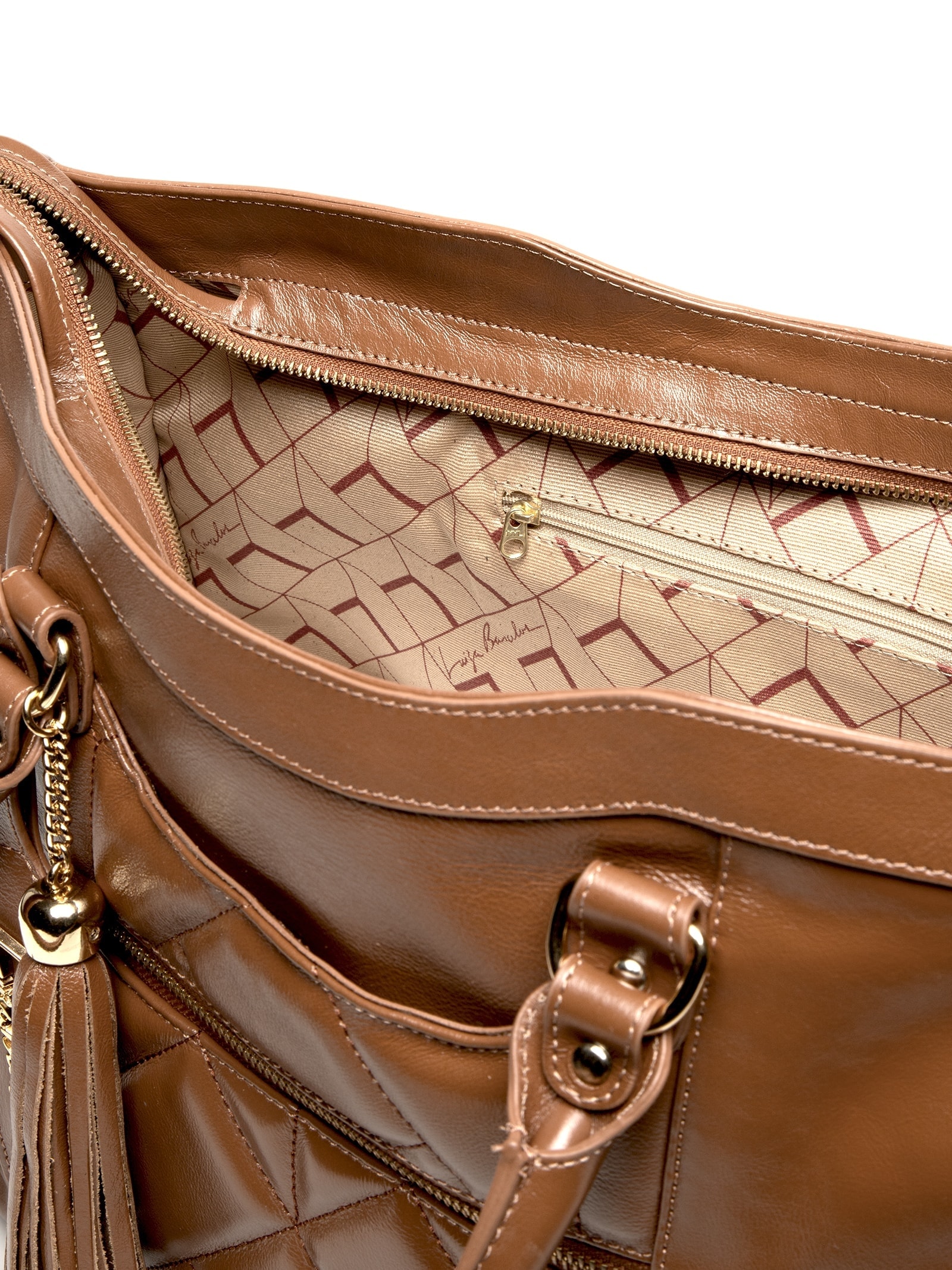 Bolsa Feminina Atenas Caramelo Marrom Luiza Barcelos