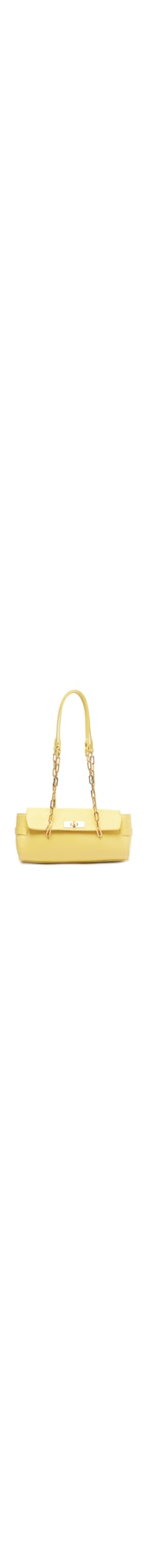 Bolsa Feminina Baguete Eddie Couro - Amarelo