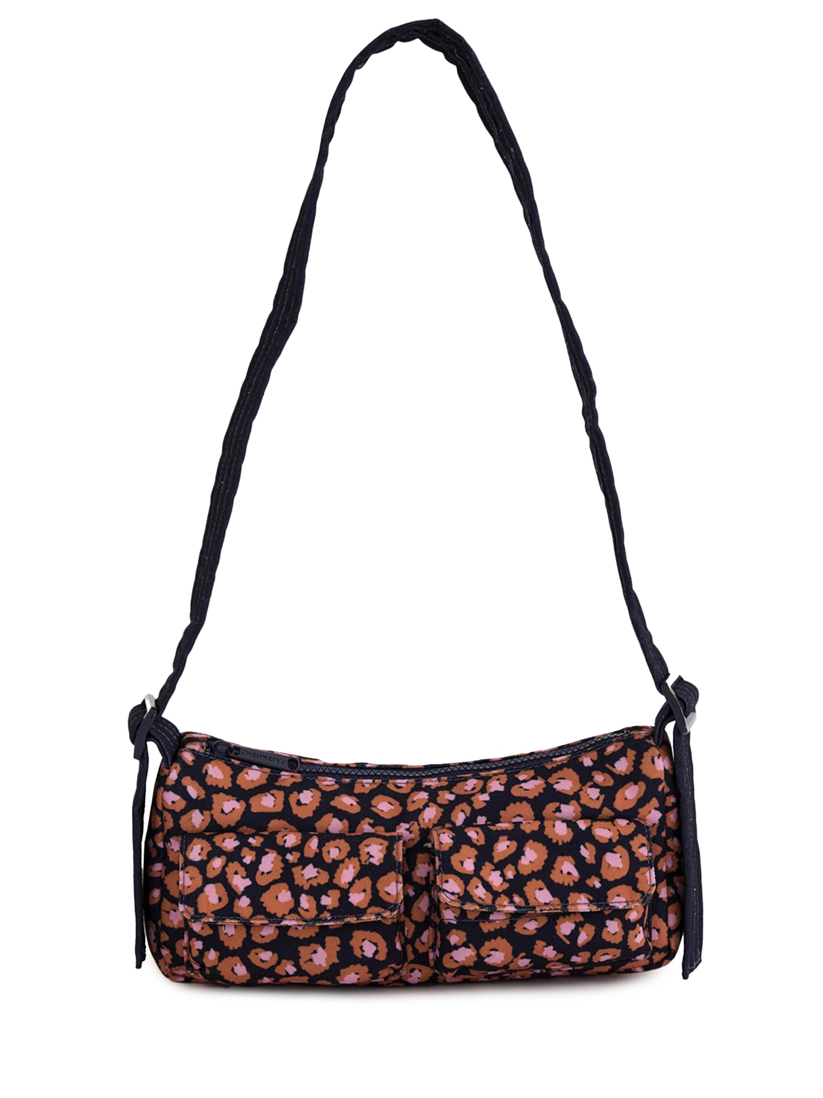 Bolsa Feminina Baguete Leopard Pop Azul Farm Etc