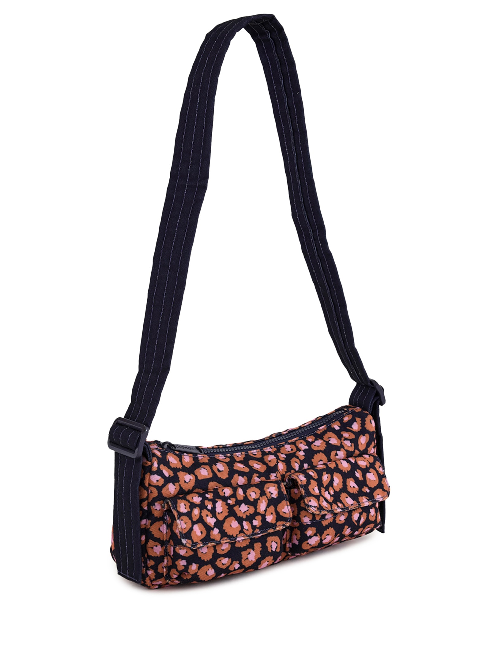 Bolsa Feminina Baguete Leopard Pop Azul Farm Etc