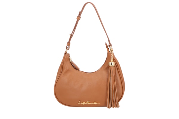 Bolsa Feminina Baguete Meia Lua Em Couro - Marrom