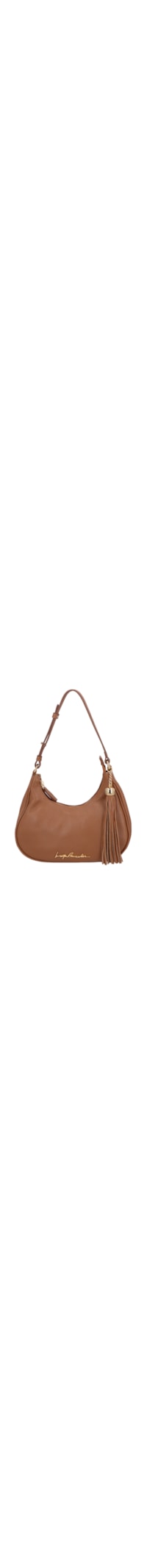 Bolsa Feminina Baguete Meia Lua Em Couro - Marrom