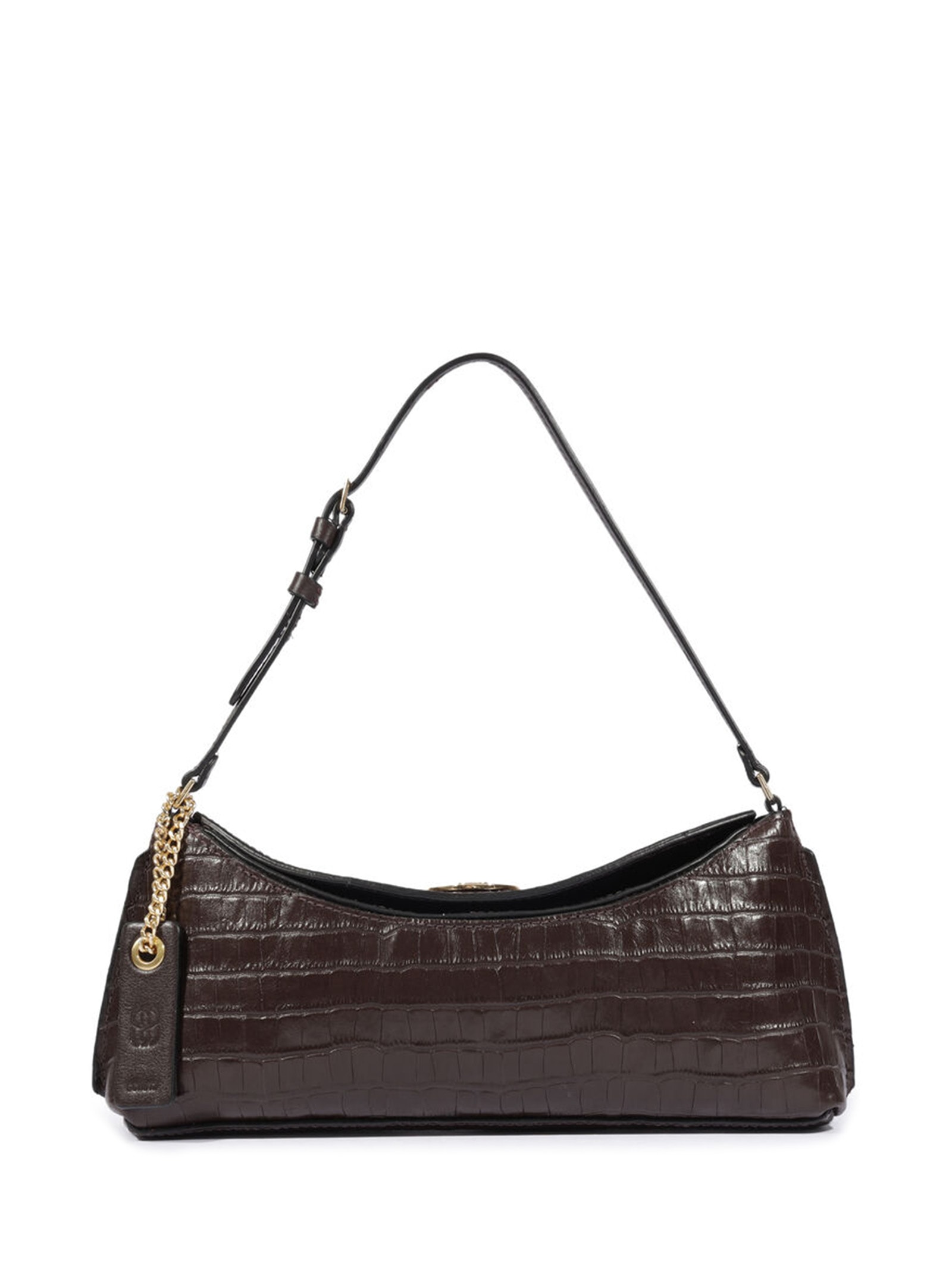 Bolsa Feminina Baguete New Croc Marrom Schutz