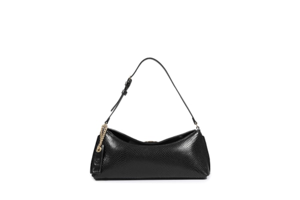 Bolsa Feminina Baguete Víbora Napa - Preto