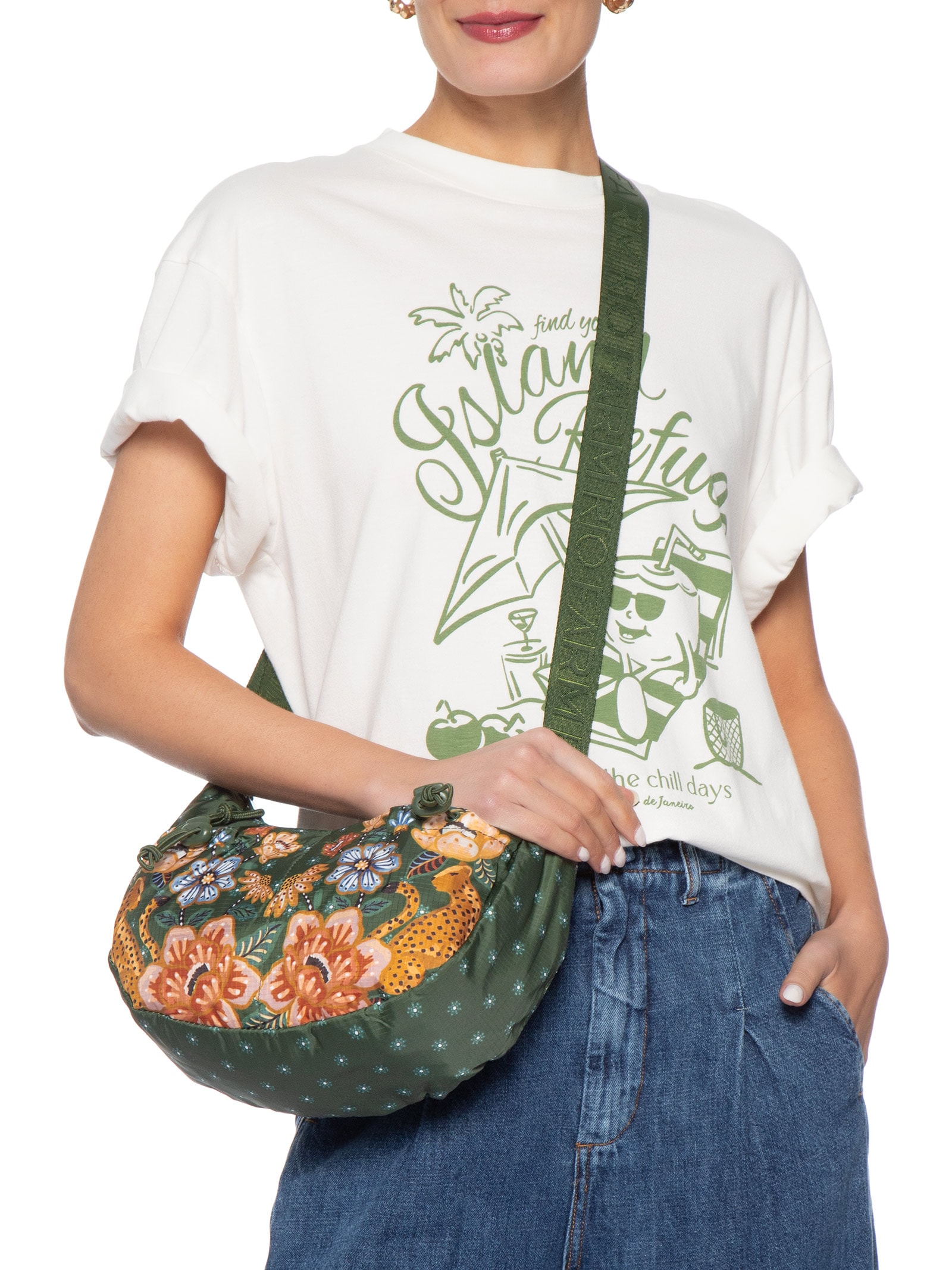 Bolsa Feminina Banana P Doce Onça Verde Farm Etc