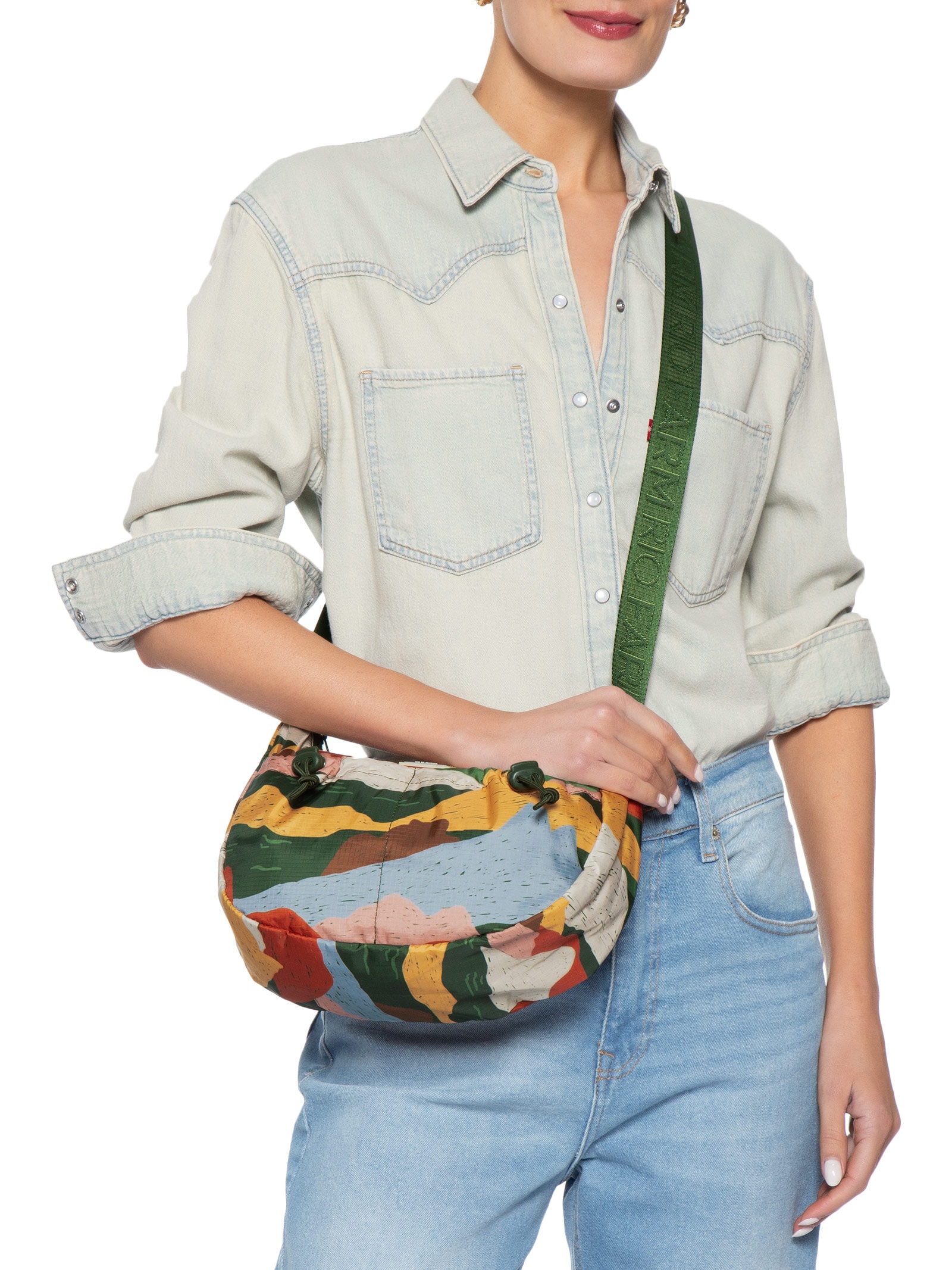Bolsa Feminina Banana P Relevo Carioca Verde Farm Etc