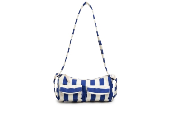 Bolsa Feminina Baquete Listrado Sonho Mr - Azul