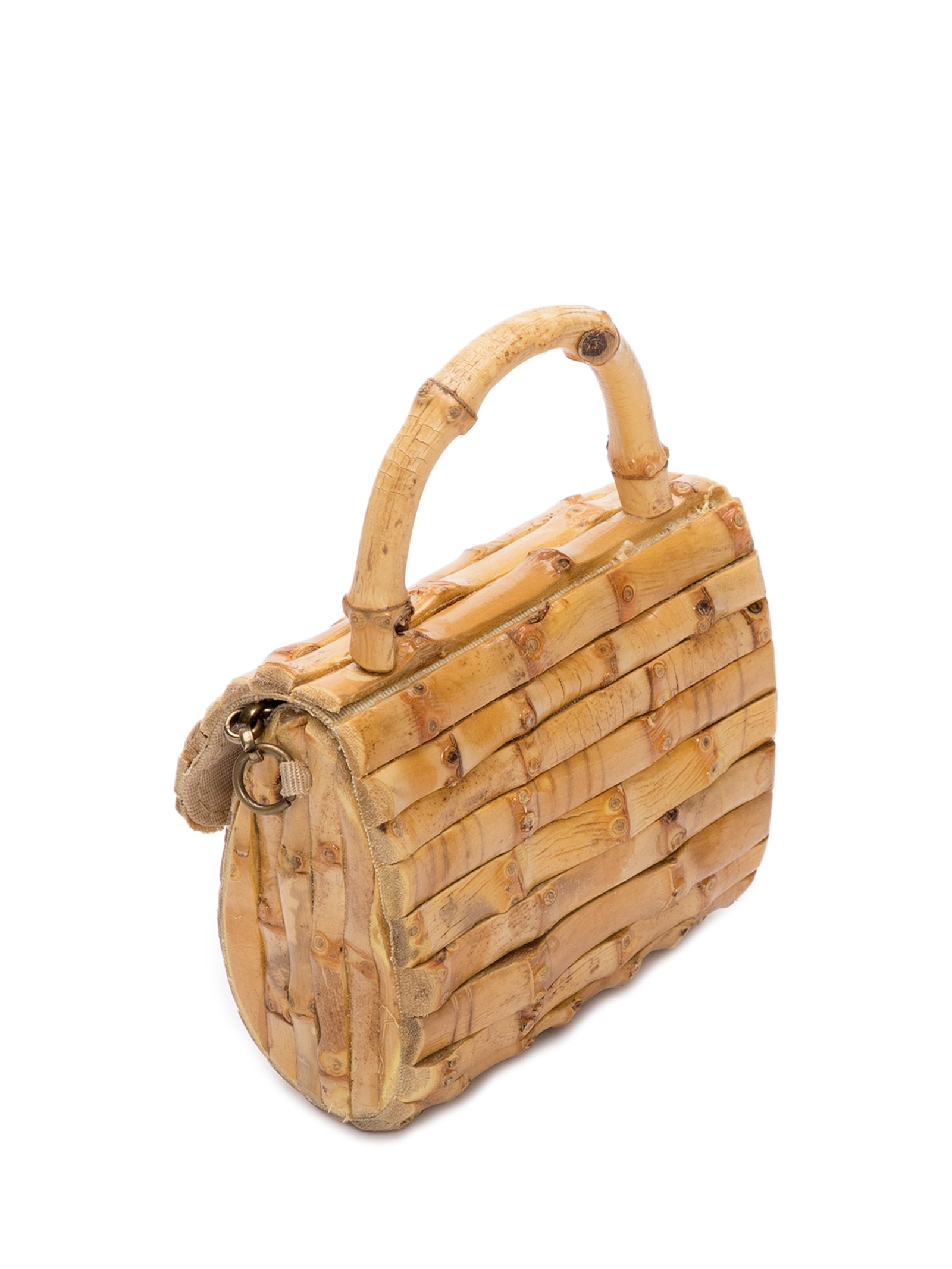 Bolsa Feminina Belzinha Bambu Bege Glorinha Paranaguá