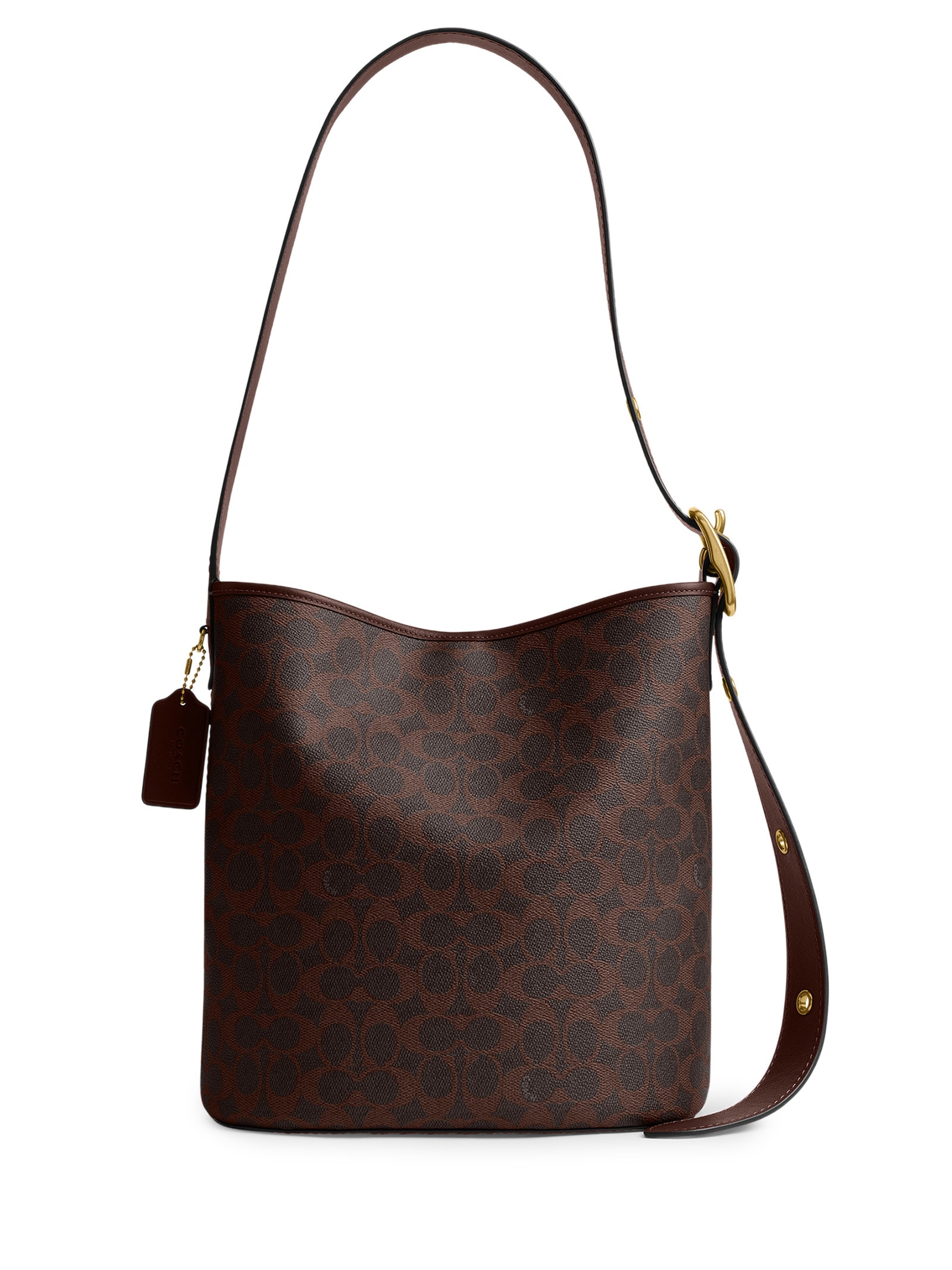 Bolsa Feminina Bleecker Bucket Signature Marrom Coach