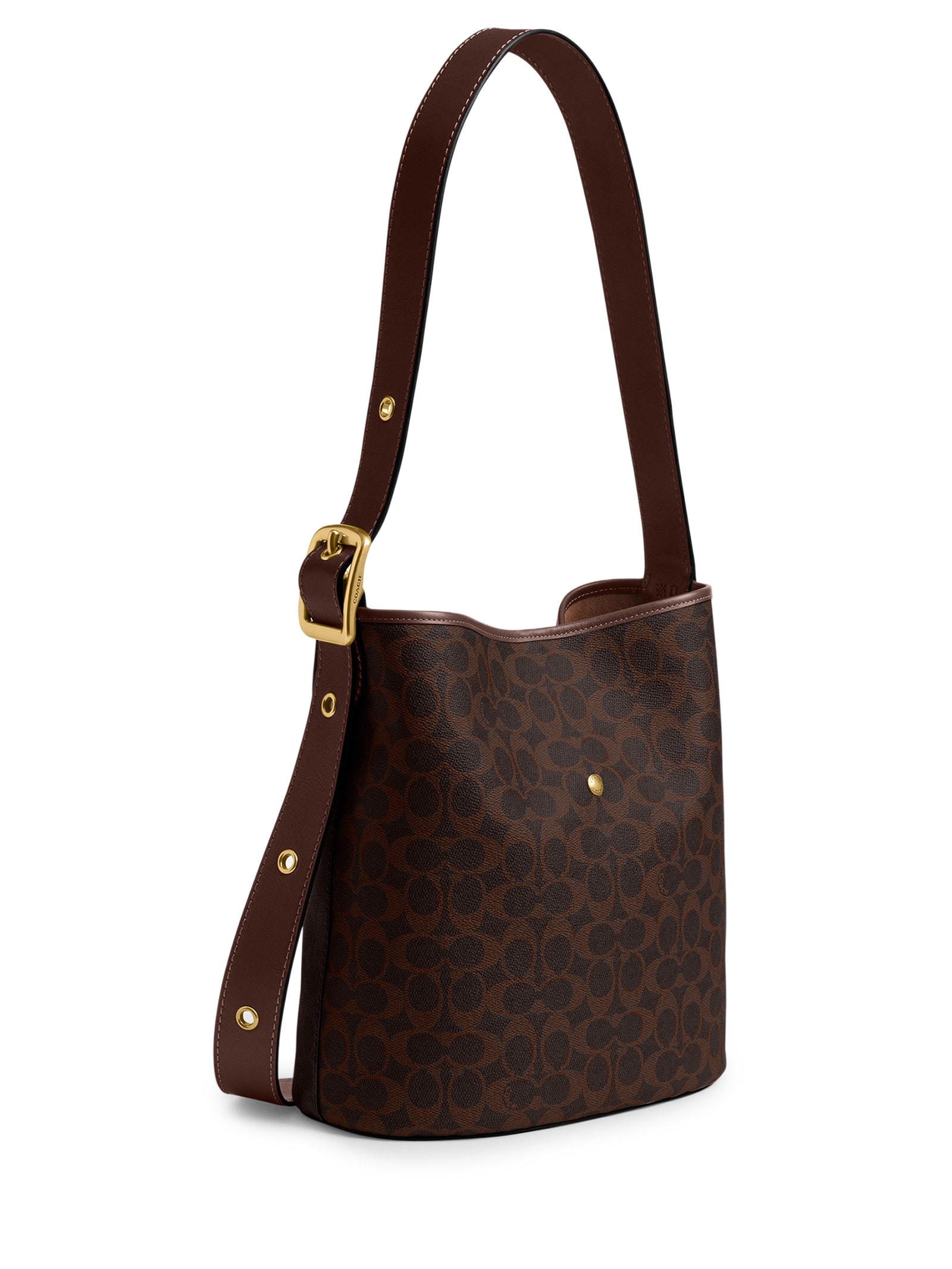 Bolsa Feminina Bleecker Bucket Signature Marrom Coach