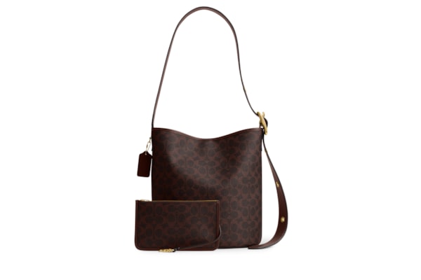 Bolsa Feminina Bleecker Bucket Signature - Marrom