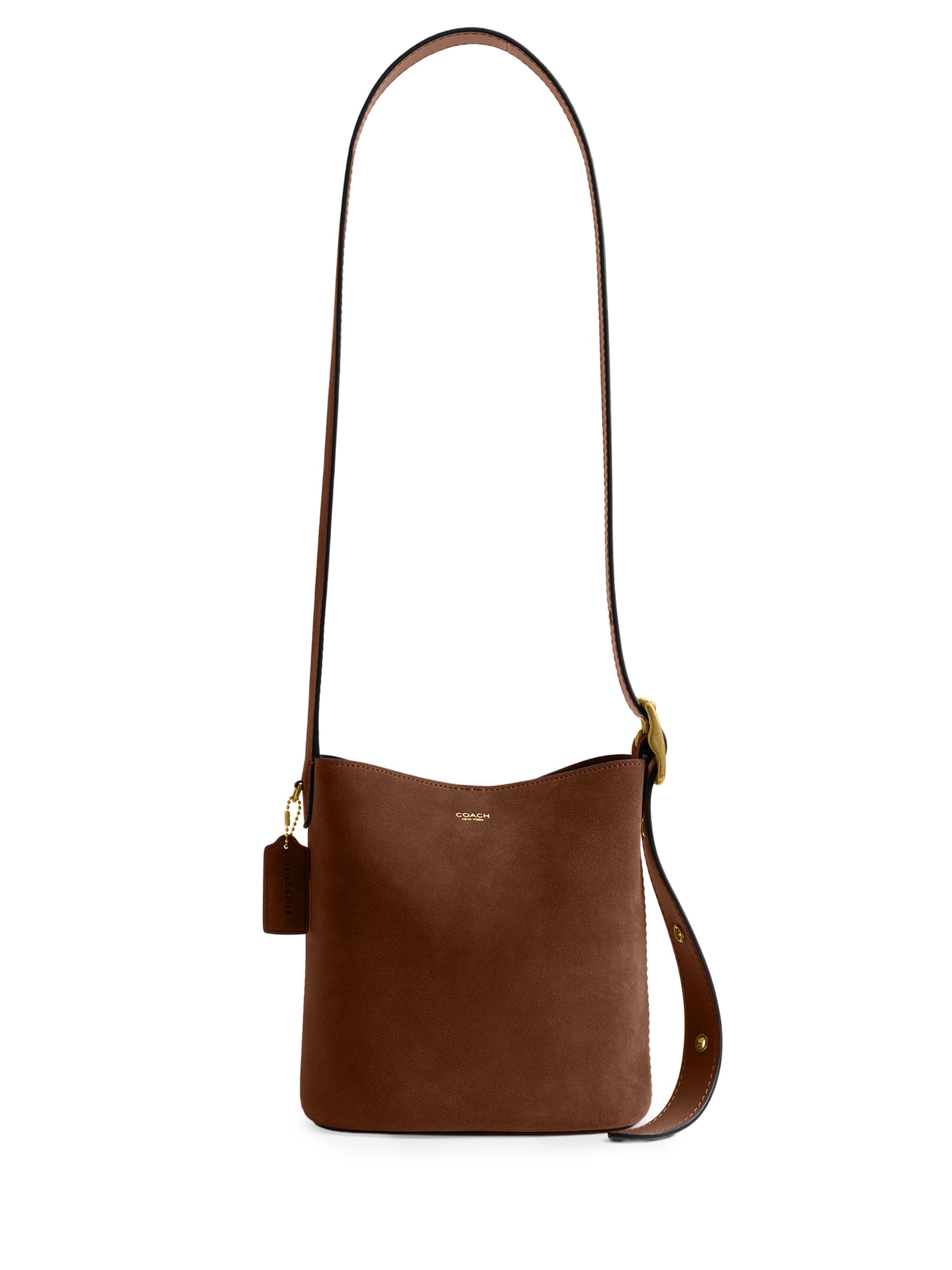 Bolsa Feminina Bleecker Bucket Suede Marrom Coach