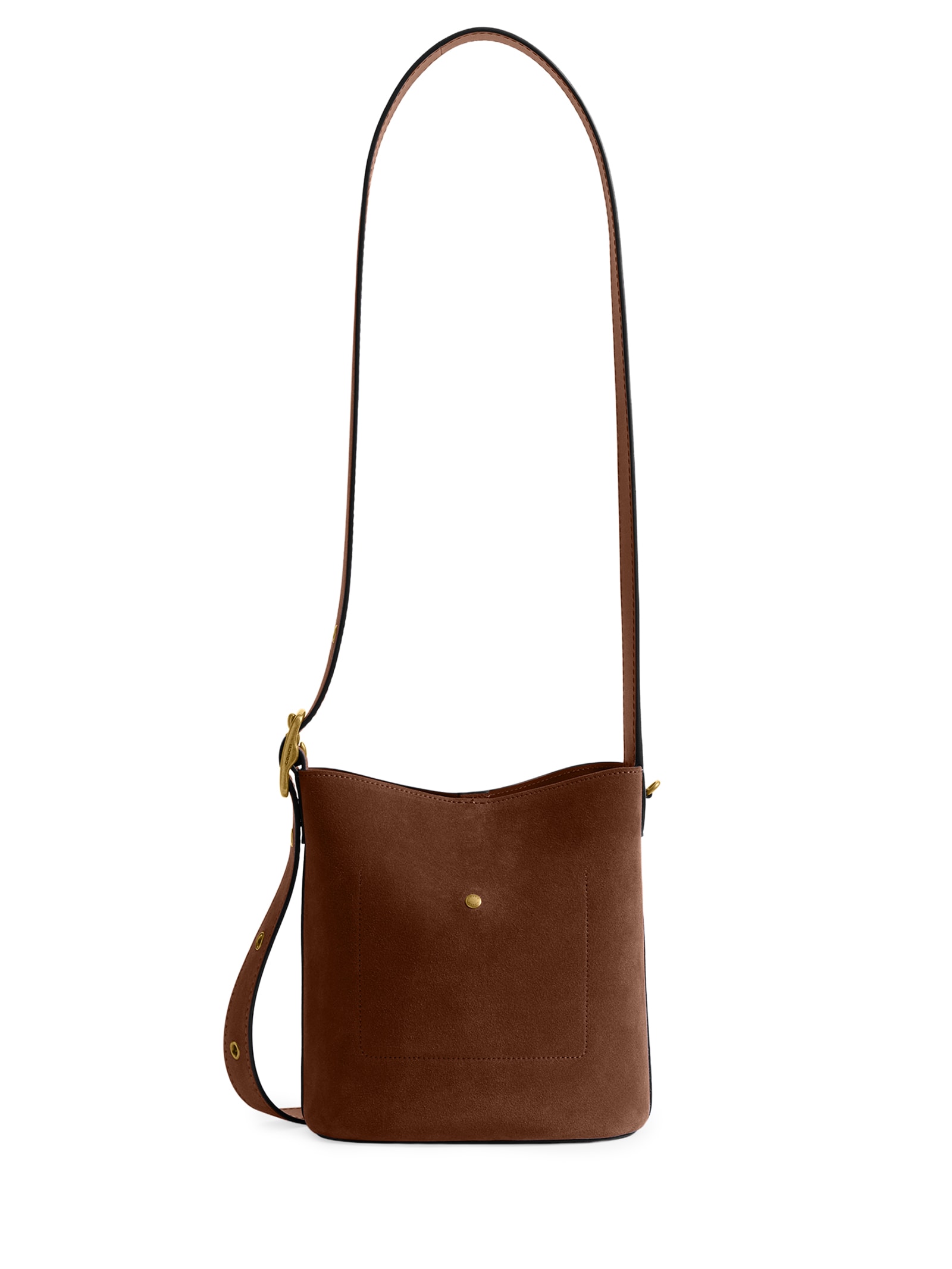 Bolsa Feminina Bleecker Bucket Suede Marrom Coach