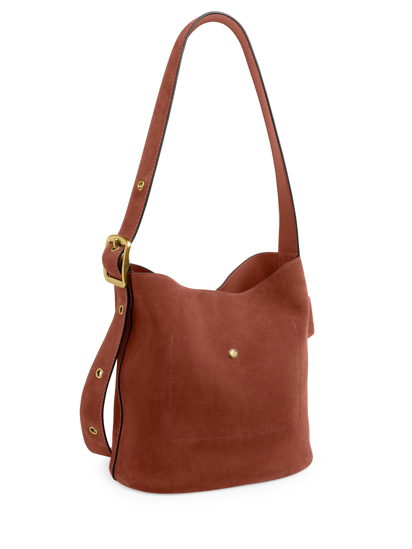 Bolsa Feminina Bleecker Bucket Suede Marrom Coach