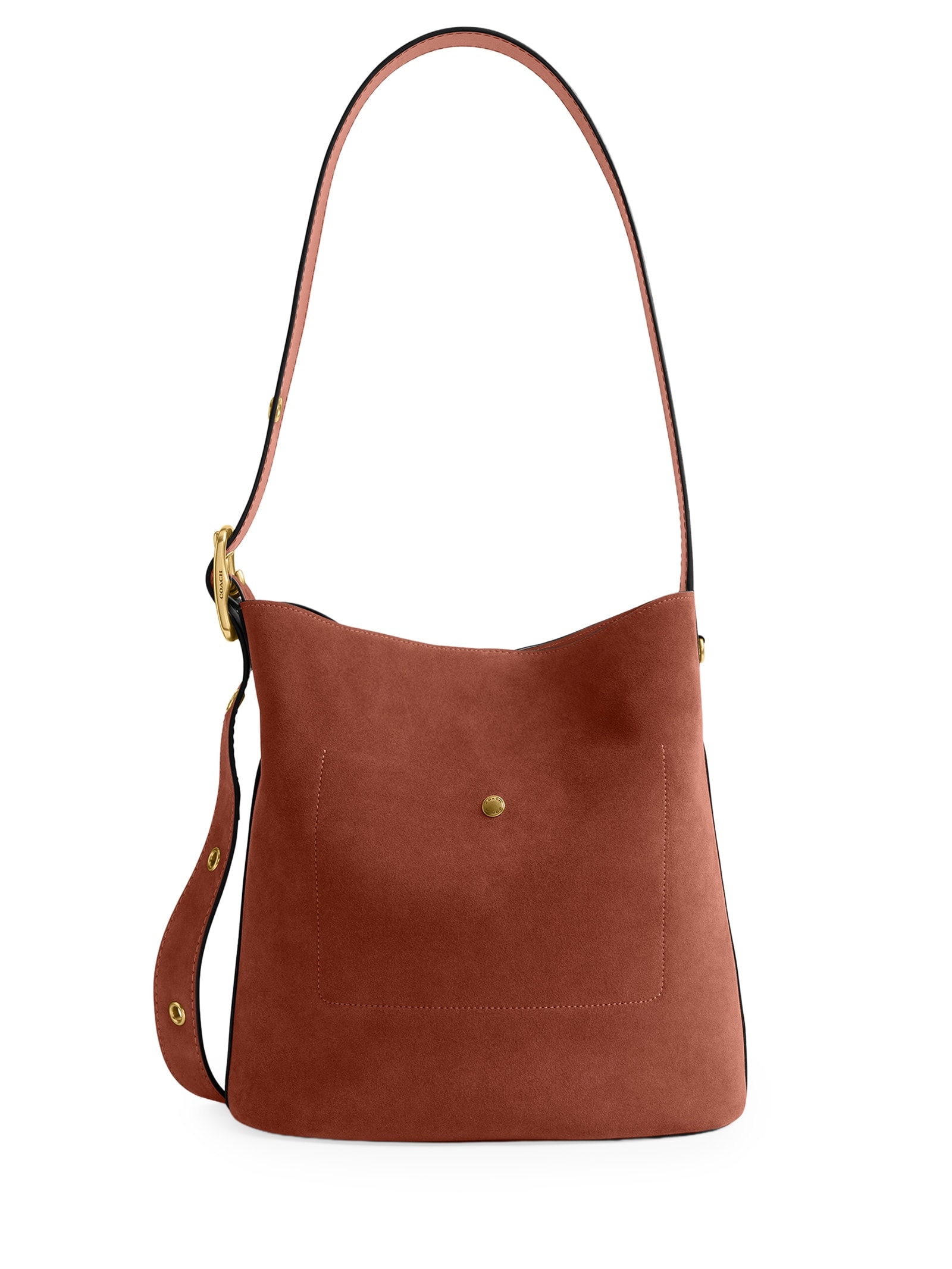 Bolsa Feminina Bleecker Bucket Suede Marrom Coach