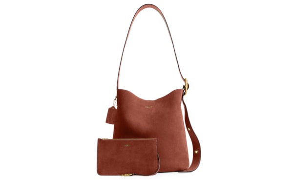 Bolsa Feminina Bleecker Bucket Suede – Marrom