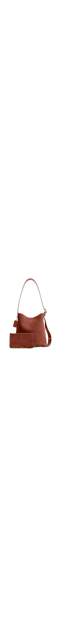 Bolsa Feminina Bleecker Bucket Suede – Marrom