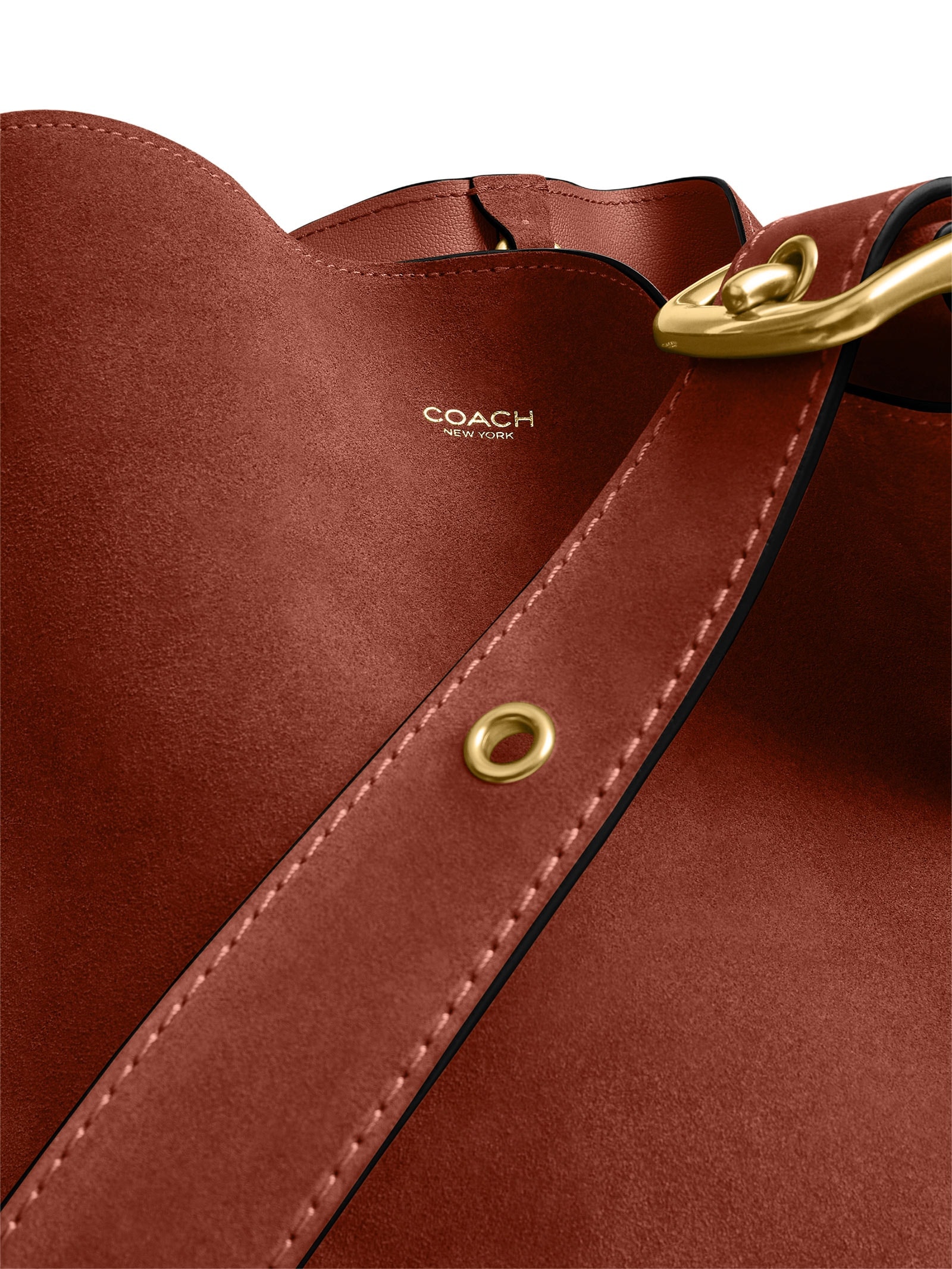 Bolsa Feminina Bleecker Bucket Suede – Marrom Coach