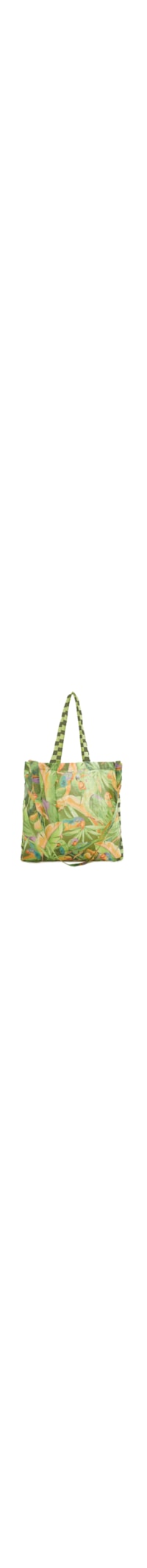Bolsa Feminina Bolsinha Me Leva Floresta Passarinhos - Verde