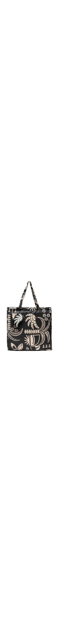 Bolsa Feminina Bolsinha Me Leva Lenço Tropicano - Preto