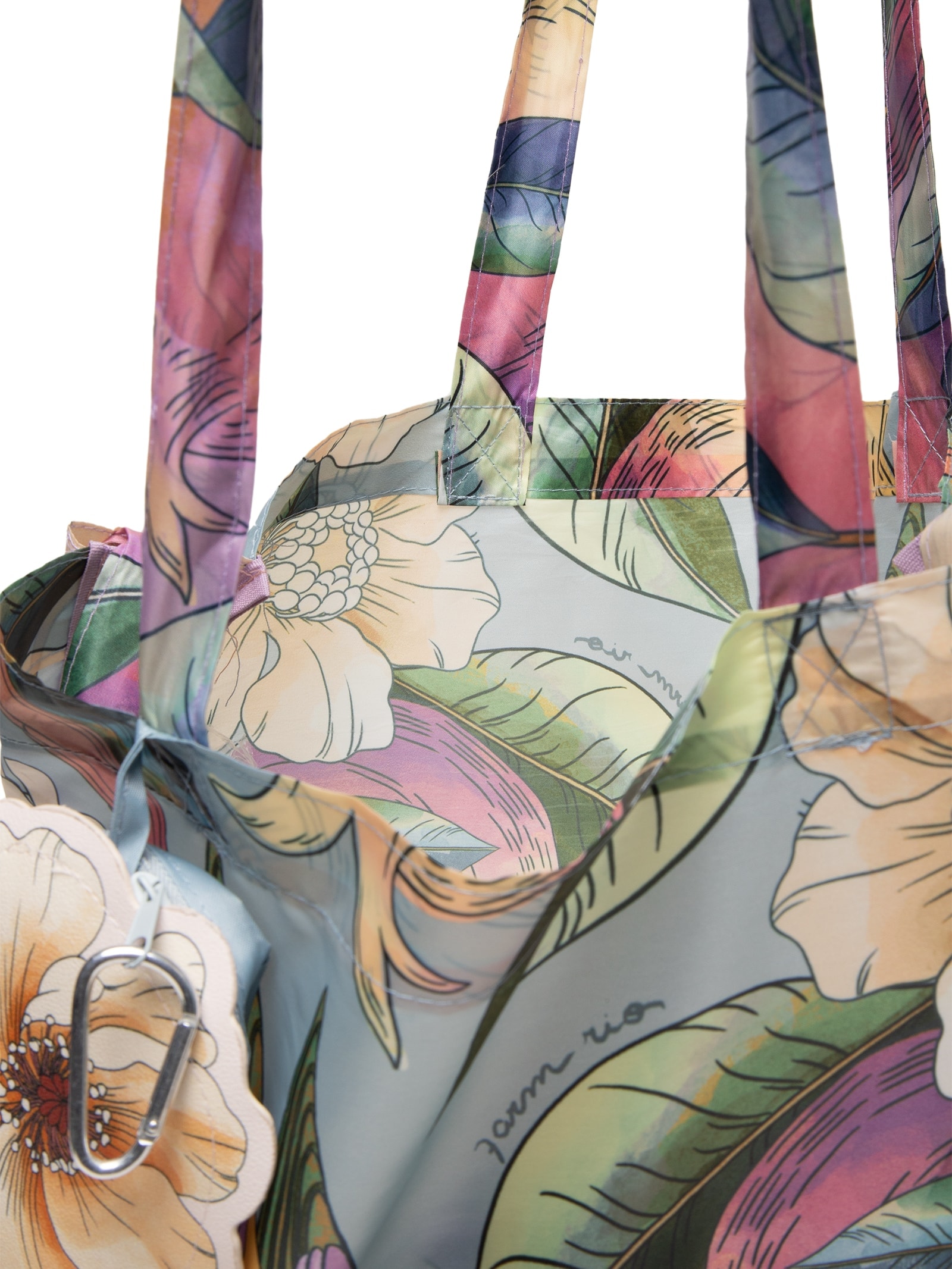 Bolsa Feminina Bolsinha Me Leva  Romance em Flor Azul Farm Etc