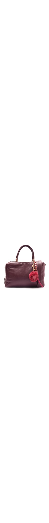 Bolsa Feminina Bowling Jasmine Couro - Vinho