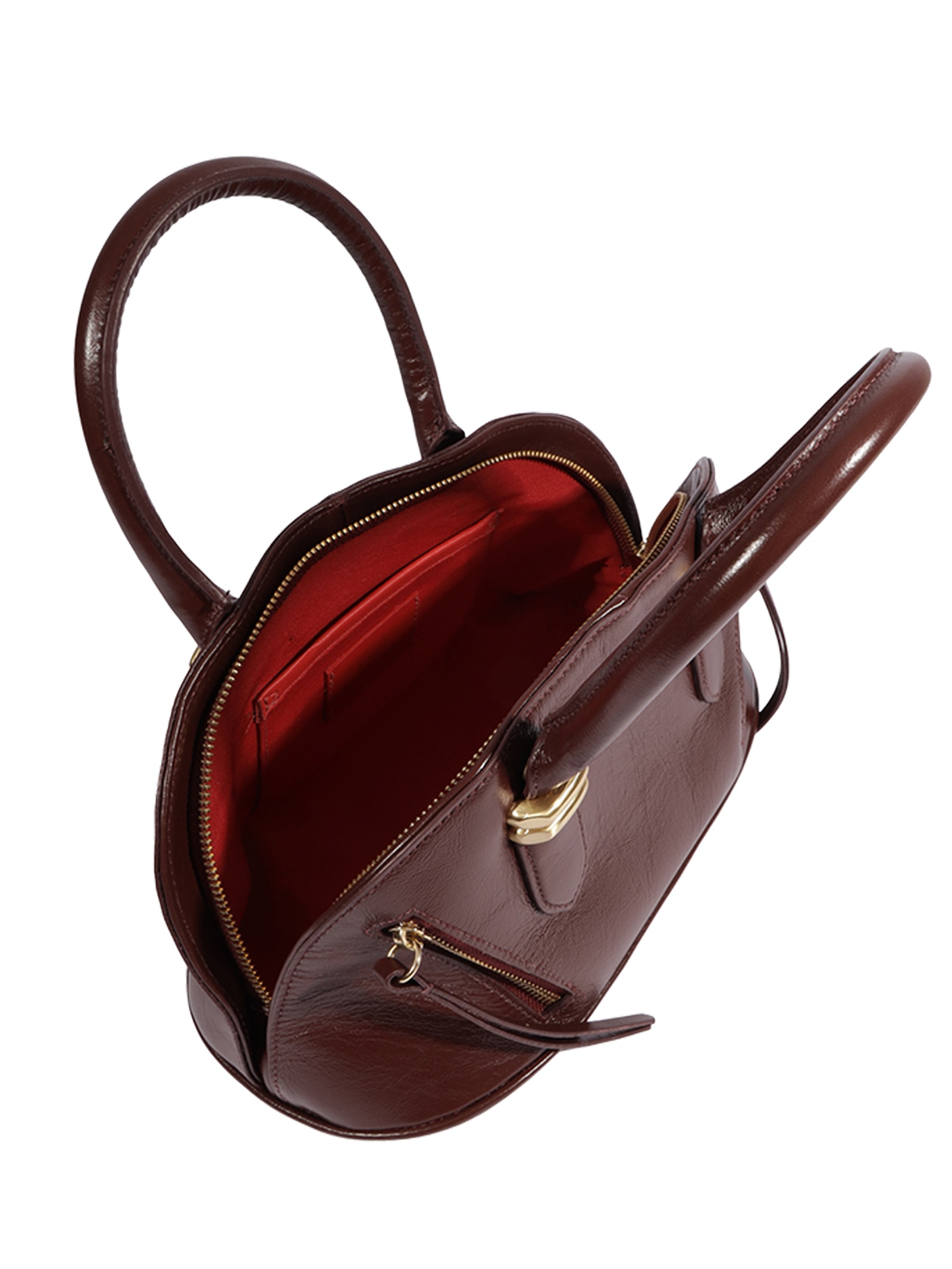 Bolsa Feminina Bowling Moon Média Couro Marrom Schutz
